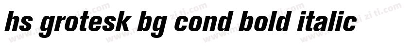 hs grotesk bg cond bold italic字体转换